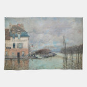 Alfred Sisley - Overstroming in Port-Marly 1876 Theedoek (Horizontaal)