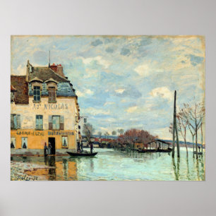 Alfred Sisley Overstroming in Port-Marly Poster