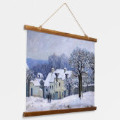 Alfred Sisley - Place Chenil in Marly, Sneeuw Effe Hangend Wandkleed (Gebogen)