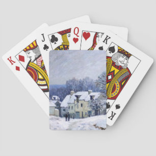 Alfred Sisley - Place Chenil in Marly, Sneeuw Effe Pokerkaarten