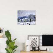 Alfred Sisley - Place Chenil in Marly, Sneeuw Effe Poster (Thuiskantoor)