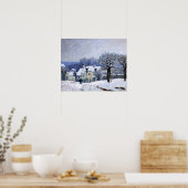 Alfred Sisley - Place Chenil in Marly, Sneeuw Effe Poster (Keuken)