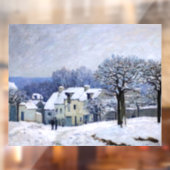 Alfred Sisley - Place Chenil in Marly, Sneeuw Effe Raamsticker (Vel 2)