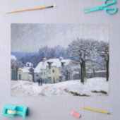 Alfred Sisley - Place Chenil in Marly, Sneeuw Effe Tissuepapier (Craft)