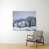 Alfred Sisley - Place Chenil in Marly, Sneeuw Effe Wandkleed (In Situ (horizontaal))