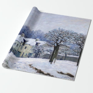 Alfred Sisley - Place Chenil in Marly, Sneeuweffec Cadeaupapier