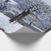 Alfred Sisley - Place Chenil in Marly, Sneeuweffec Cadeaupapier (Hoek)