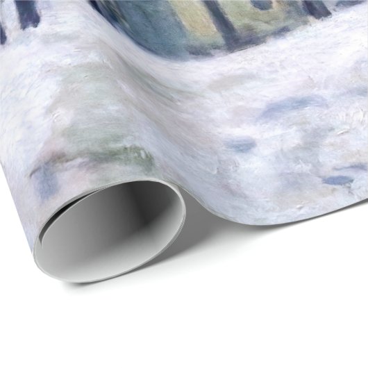 Alfred Sisley - Place Chenil in Marly, Sneeuweffec Cadeaupapier (Rol Hoek)