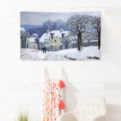 Alfred Sisley - Place Chenil in Marly, Sneeuweffec Spandoek (Insitu)