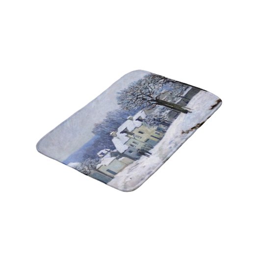 Alfred Sisley - Place Chenil in Marly, Snow Effect Badmat (Gekanteld)