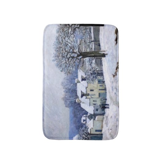 Alfred Sisley - Place Chenil in Marly, Snow Effect Badmat (Voorkant Verticaal)