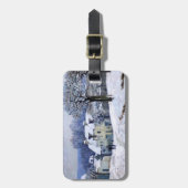 Alfred Sisley - Place Chenil in Marly, Snow Effect Bagagelabel (Voorkant verticaal)