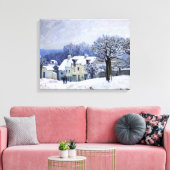 Alfred Sisley - Place Chenil in Marly, Snow Effect Canvas Afdruk (Insitu (Woonkamer))