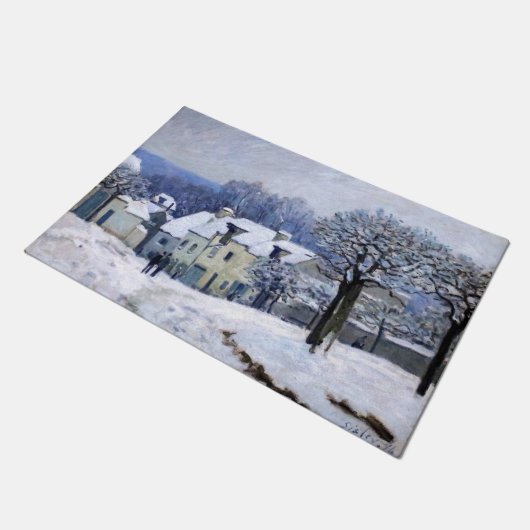 Alfred Sisley - Place Chenil in Marly, Snow Effect Deurmat (Schuin)