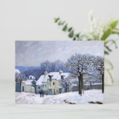 Alfred Sisley - Place Chenil in Marly, Snow Effect Kaart (Staand voorkant)