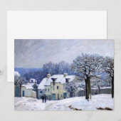 Alfred Sisley - Place Chenil in Marly, Snow Effect Kaart (Voorkant / Achterkant)