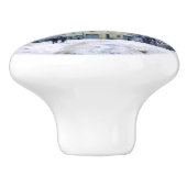 Alfred Sisley - Place Chenil in Marly, Snow Effect Keramische Knop (Zijkant)