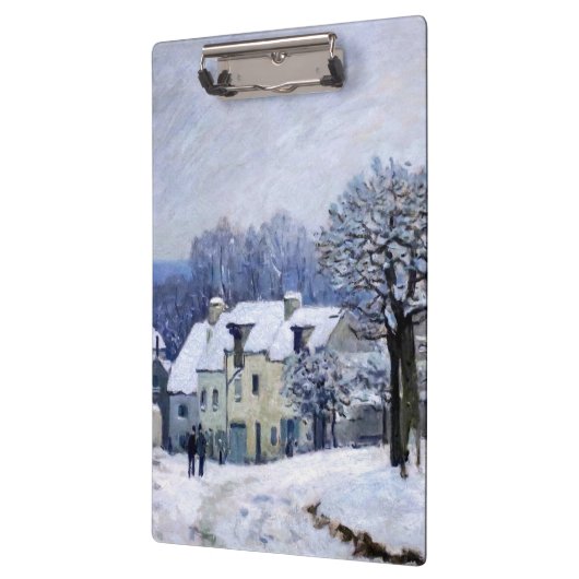 Alfred Sisley - Place Chenil in Marly, Snow Effect Klembord (Links)