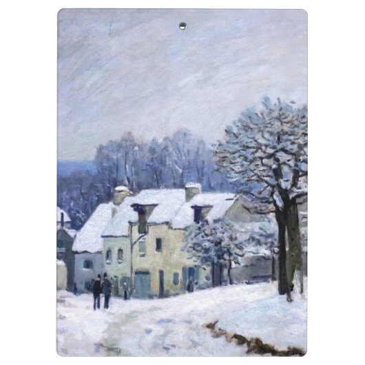 Alfred Sisley - Place Chenil in Marly, Snow Effect Klembord (Achterkant)