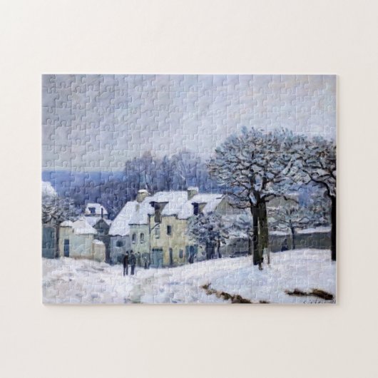 Alfred Sisley - Place Chenil in Marly, Snow Effect Legpuzzel (Horizontaal)