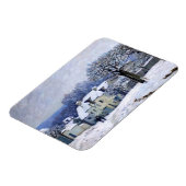 Alfred Sisley - Place Chenil in Marly, Snow Effect Magneet (Linkerzijde)