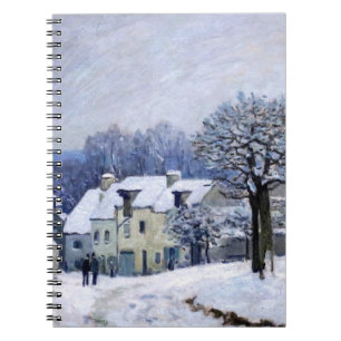 Alfred Sisley - Place Chenil in Marly, Snow Effect Notitieboek