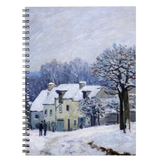 Alfred Sisley - Place Chenil in Marly, Snow Effect Notitieboek (Voorkant)