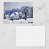Alfred Sisley - Place Chenil in Marly, Snow Effect Notitiekaartje (Voorkant / Achterkant)