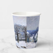 Alfred Sisley - Place Chenil in Marly, Snow Effect Papieren Bekers (Links)