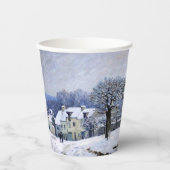 Alfred Sisley - Place Chenil in Marly, Snow Effect Papieren Bekers (Voorkant)