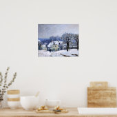 Alfred Sisley - Place Chenil in Marly, Snow Effect Poster (Keuken)