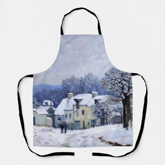 Alfred Sisley - Place Chenil in Marly, Snow Effect Schort (Voorkant)