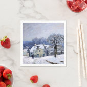 Alfred Sisley - Place Chenil in Marly, Snow Effect Servet (Insitu)