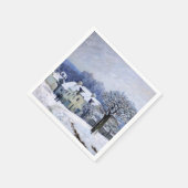 Alfred Sisley - Place Chenil in Marly, Snow Effect Servet (Hoek)