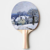 Alfred Sisley - Place Chenil in Marly, Snow Effect Tafeltennisbatje (Voorkant)