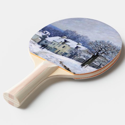 Alfred Sisley - Place Chenil in Marly, Snow Effect Tafeltennisbatje (Voorkant Gekanteld)