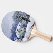 Alfred Sisley - Place Chenil in Marly, Snow Effect Tafeltennisbatje (Zijkant)