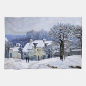 Alfred Sisley - Place Chenil in Marly, Snow Effect Theedoek (Horizontaal)