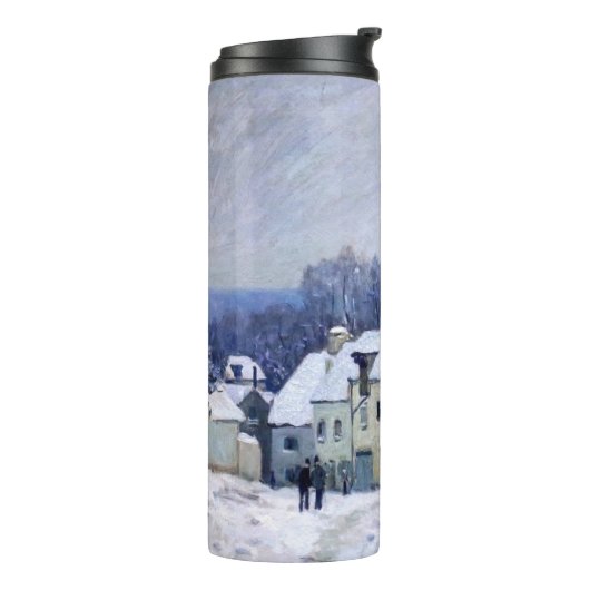 Alfred Sisley - Place Chenil in Marly, Snow Effect Thermosbeker (Gedraaid links)