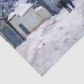 Alfred Sisley - Place Chenil in Marly, Snow Effect Tissuepapier (Detail)