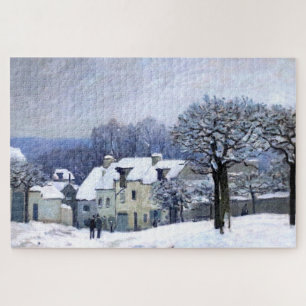 Alfred Sisley Place du Chenil in Marly, sneeuw Legpuzzel