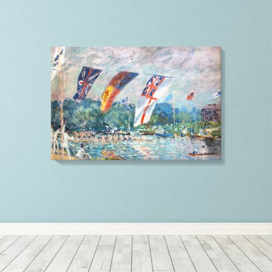 Alfred Sisley - Regatta in Molesey Canvas Afdruk (Insitu (Houten vloer))