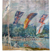 Alfred Sisley - Regatta in Molesey Douchegordijn (Voorkant)
