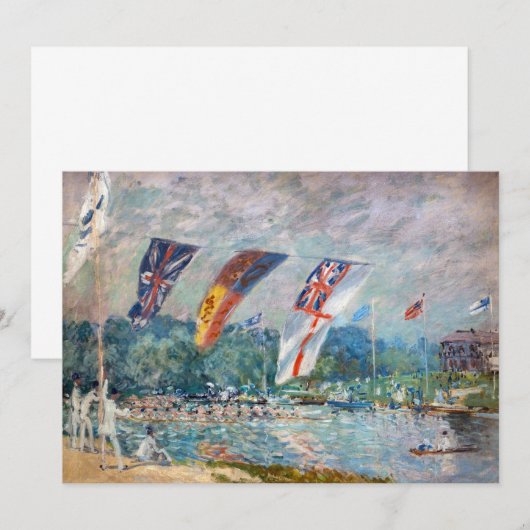Alfred Sisley - Regatta in Molesey Kaart (Voorkant / Achterkant)