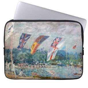 Alfred Sisley - Regatta in Molesey Laptop Sleeve