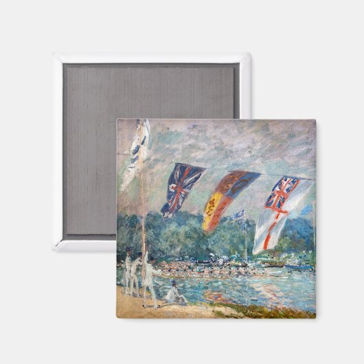 Alfred Sisley - Regatta in Molesey Magneet (Voorkant / Achterkant)