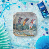 Alfred Sisley - Regatta in Molesey Papieren Bordje (Feest)