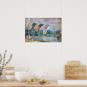 Alfred Sisley - Regatta in Molesey Poster (Keuken)