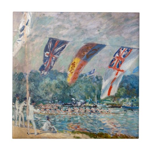 Alfred Sisley - Regatta in Molesey Tegeltje (Voorkant)