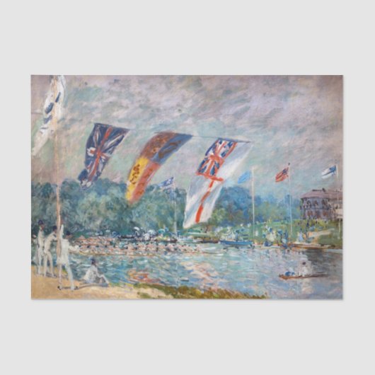 Alfred Sisley - Regatta in Molesey Tissuepapier (Voorkant)
